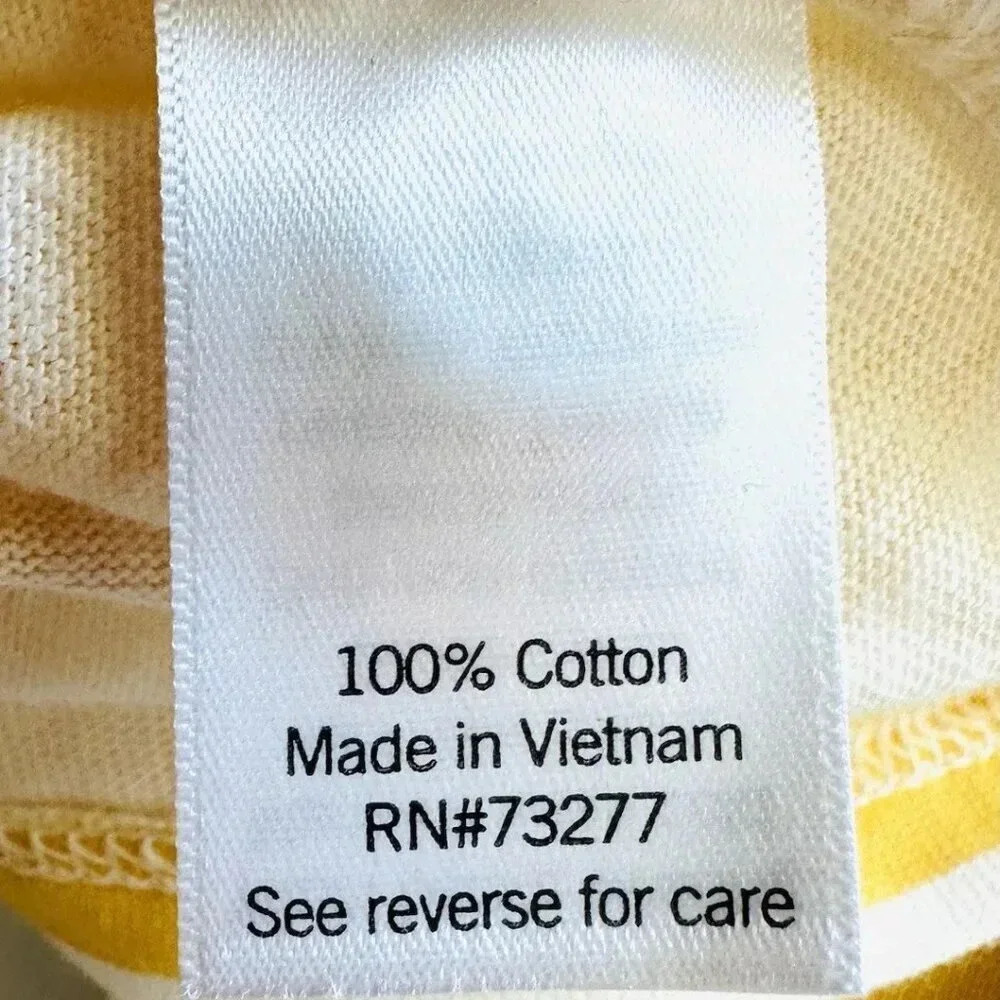 NWT SO Juniors Long Sleeve Pullover Collared Neck Striped Yellow Shirt Size XL - Picture 11 of 12